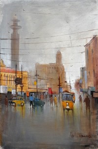 Abdul Hameed, 16 x 24 inch, Acrylic on Canvas, Cityscape Painting, AC-ADHD-010